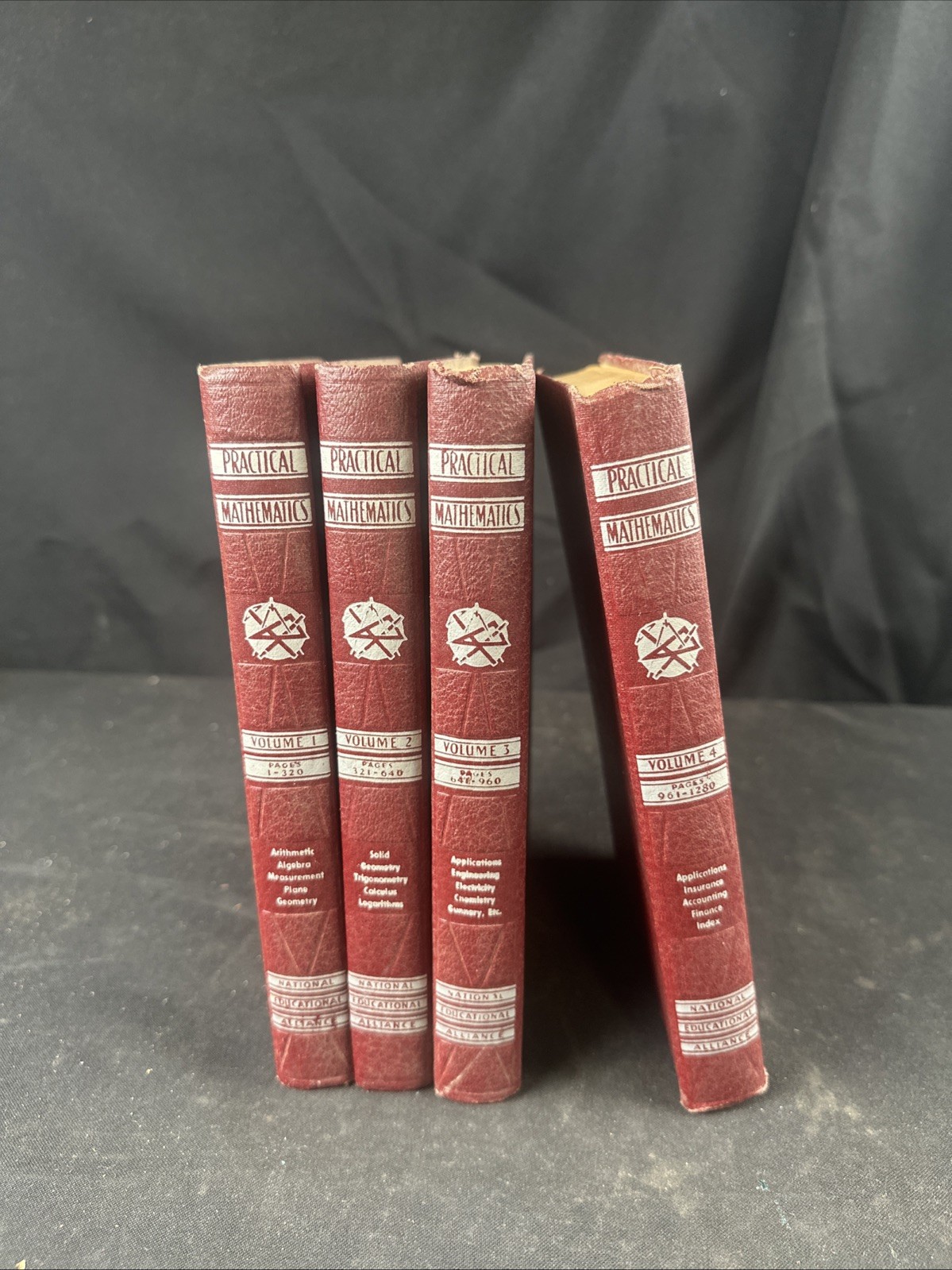 Vintage “Practical Mathematics” Books Vol 1-4 1950 National Educational Alliance