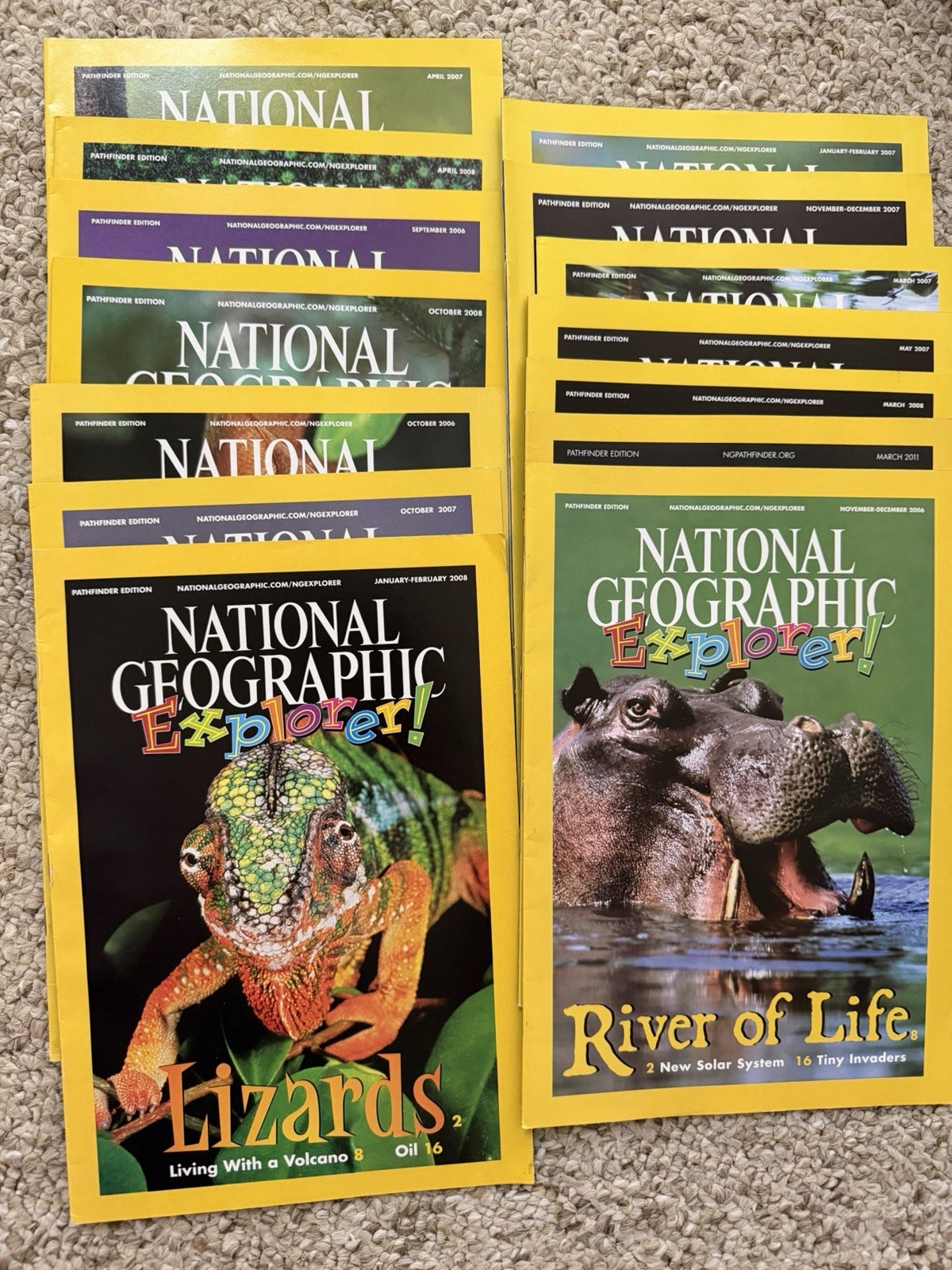 15 Vintage National Geographic Explorer Books Pathfinder Science 2006-2011 Mag