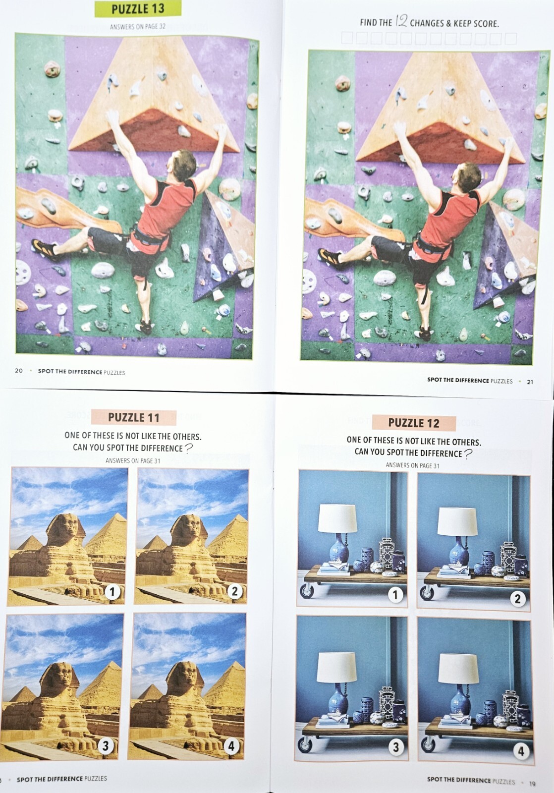 Bundle Of 4 Spot the Difference Puzzle Books Intermediate/ Challenging 2024 NEW!