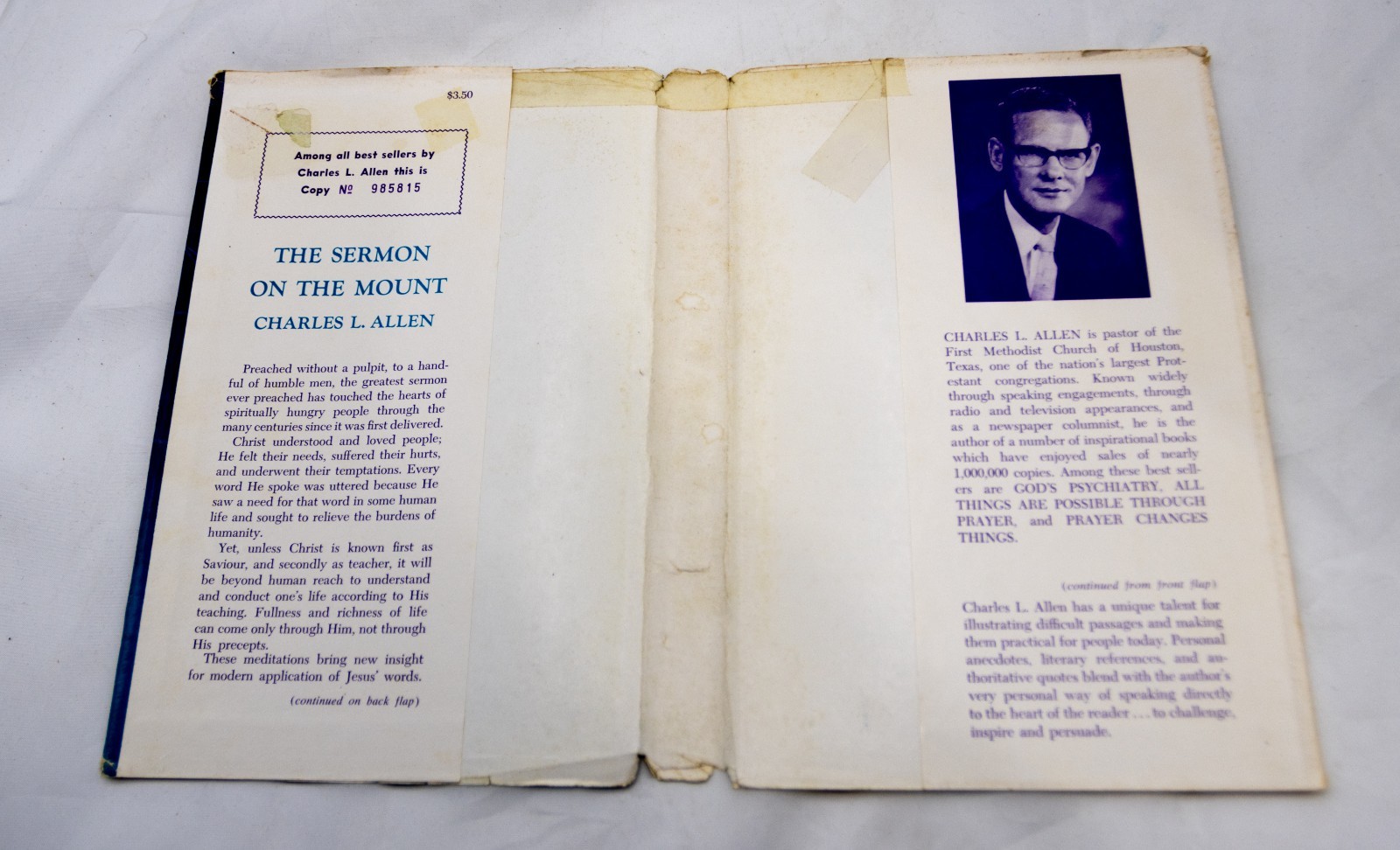 The Sermon on the Mount – Charles L. Allen HB/DJ (1966: Fleming H. Revell Co).