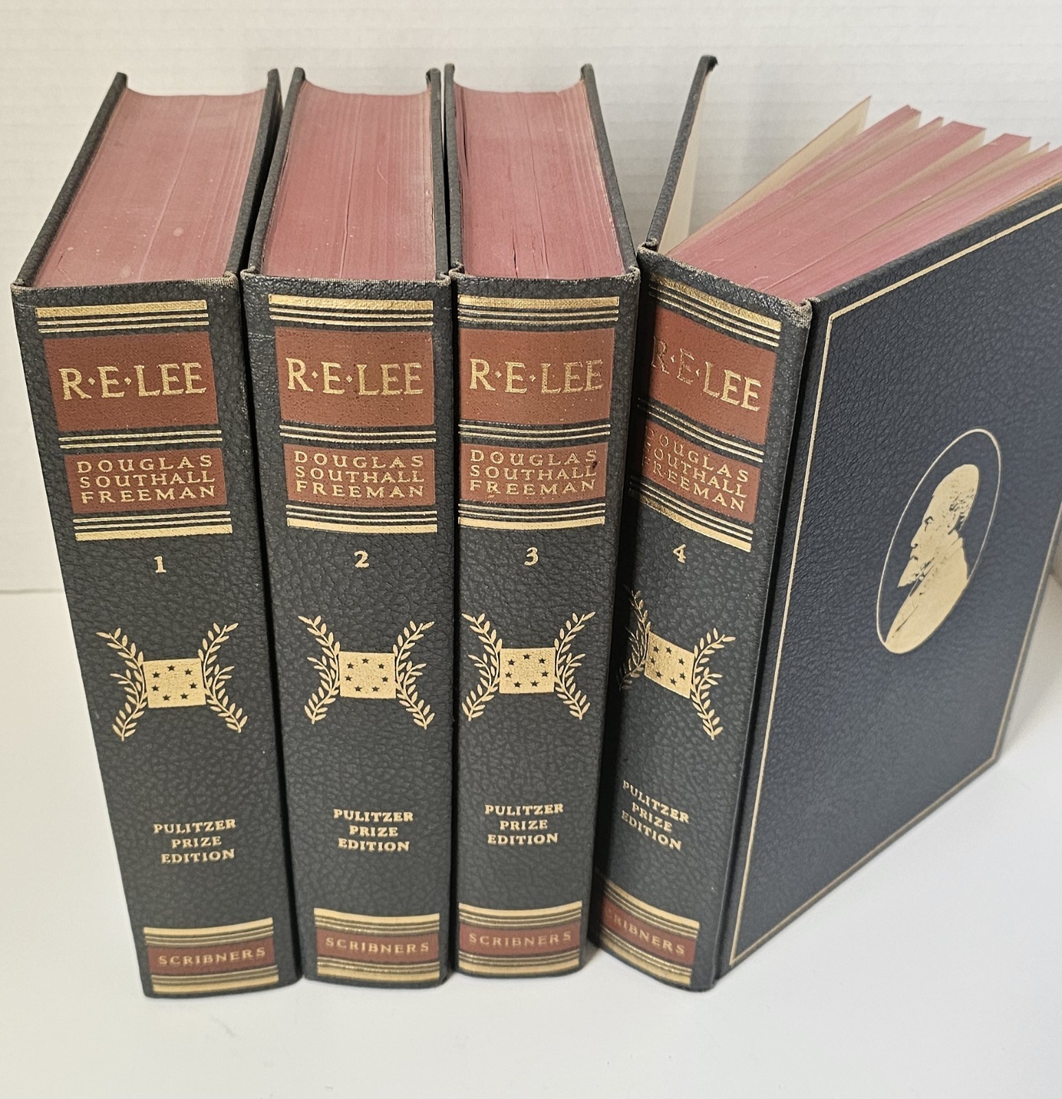 R.E. LEE -Douglas Southall Freeman 4 Volumes Pulitzer Prize Edition Robert E Lee