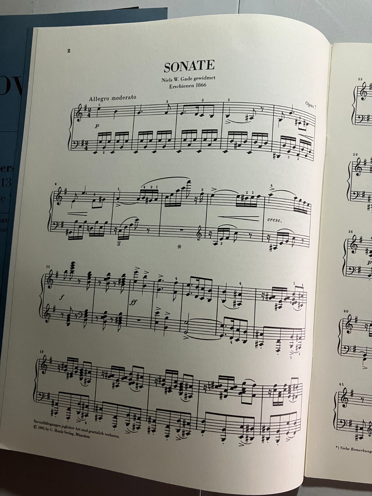 Grieg Klaviersonate e-moll Opus 7 Urtext G Henle Verlag Sheet Music
