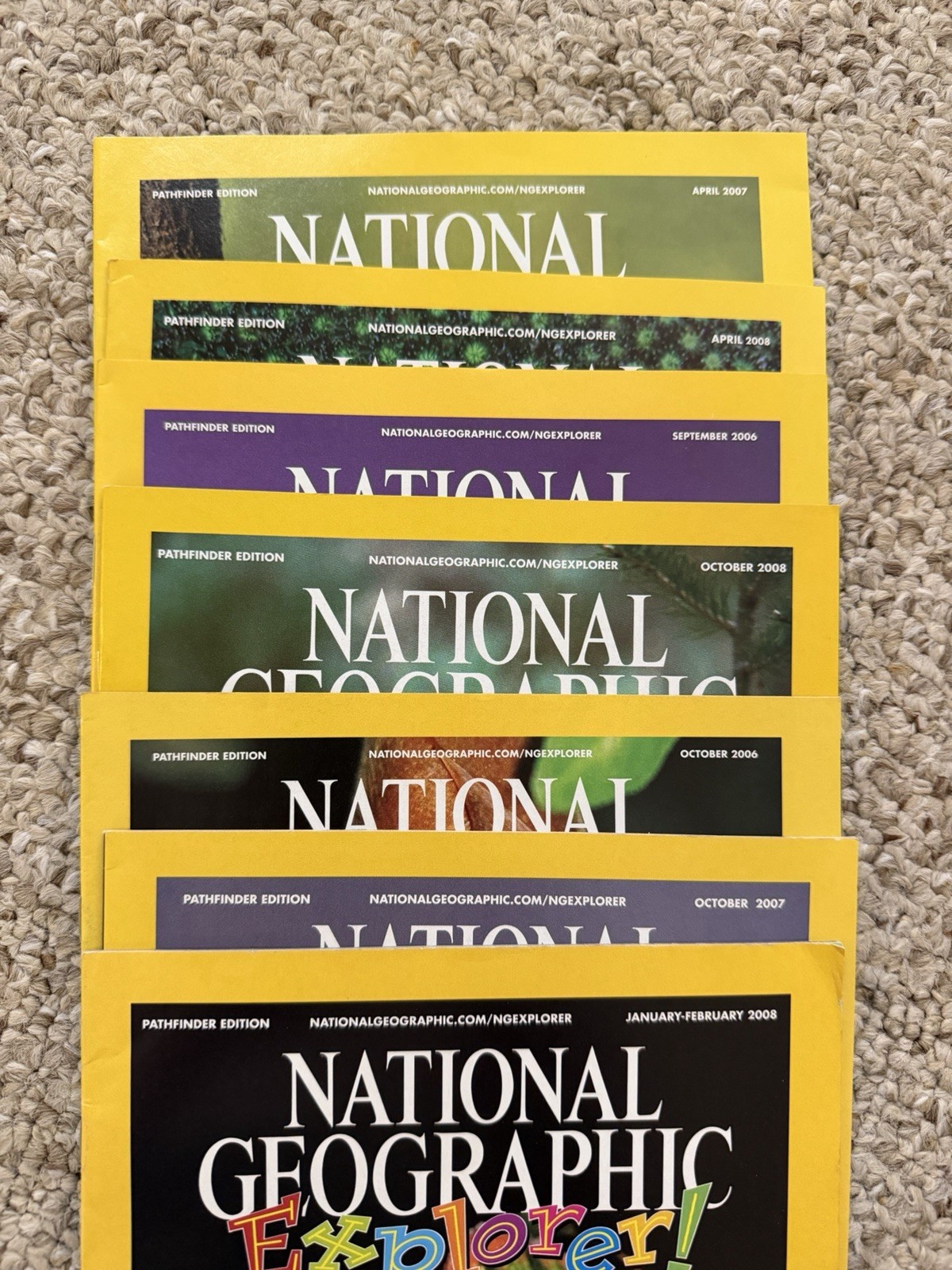 15 Vintage National Geographic Explorer Books Pathfinder Science 2006-2011 Mag