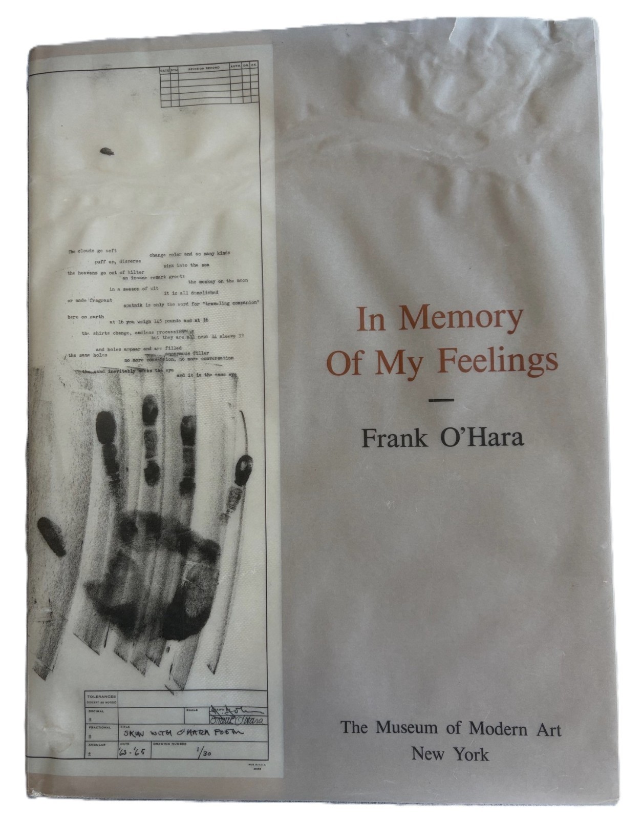 Frank O’Hara In Memory of My Feelings Edited Bill Berkson 2005 HCDJ Reprint MOMA