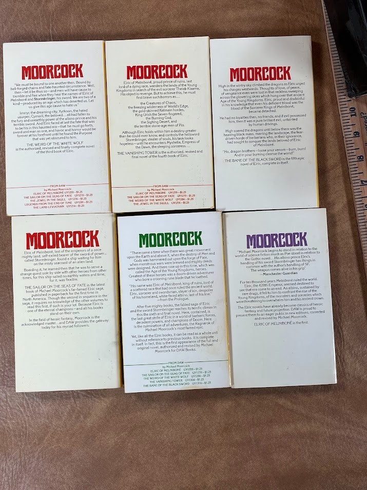 Elric Saga Michael Moorcock DAW Complete Vintage Paperback Fantasy Boxed Set