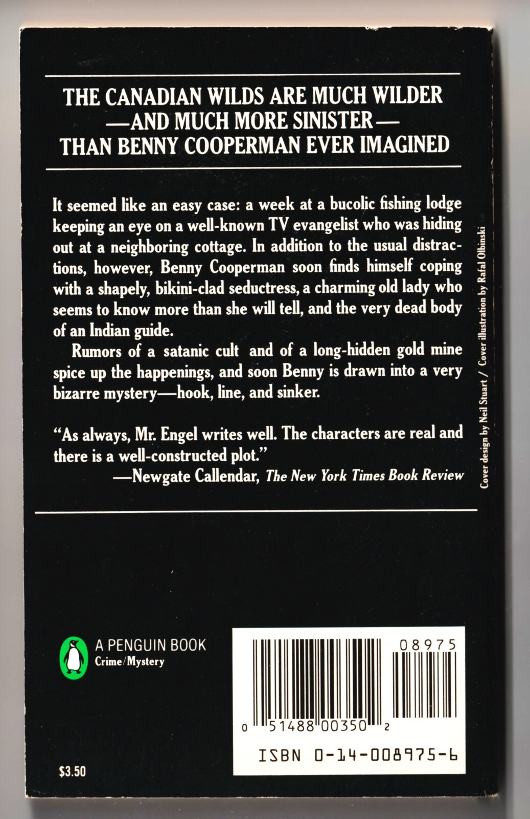 Howard Engel MURDER SEES THE LIGHT Benny Cooperman Mystery Paperback Book