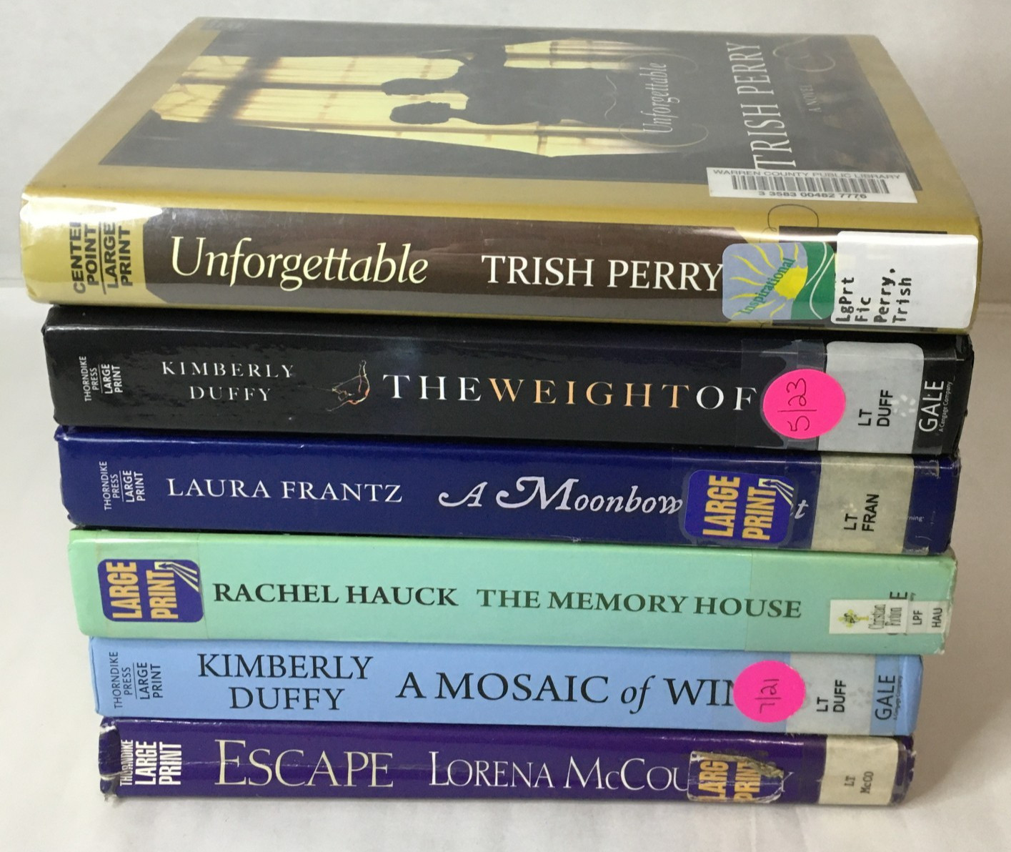 Standalone Historical Christian Romance LARGE PRINT Novel Lot of 6 – Duffy Perry
