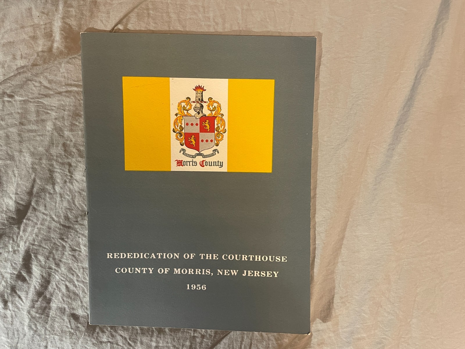Morris County NJ Courthouse Rededication Program Booklet 1956 Vintage 36 Pages