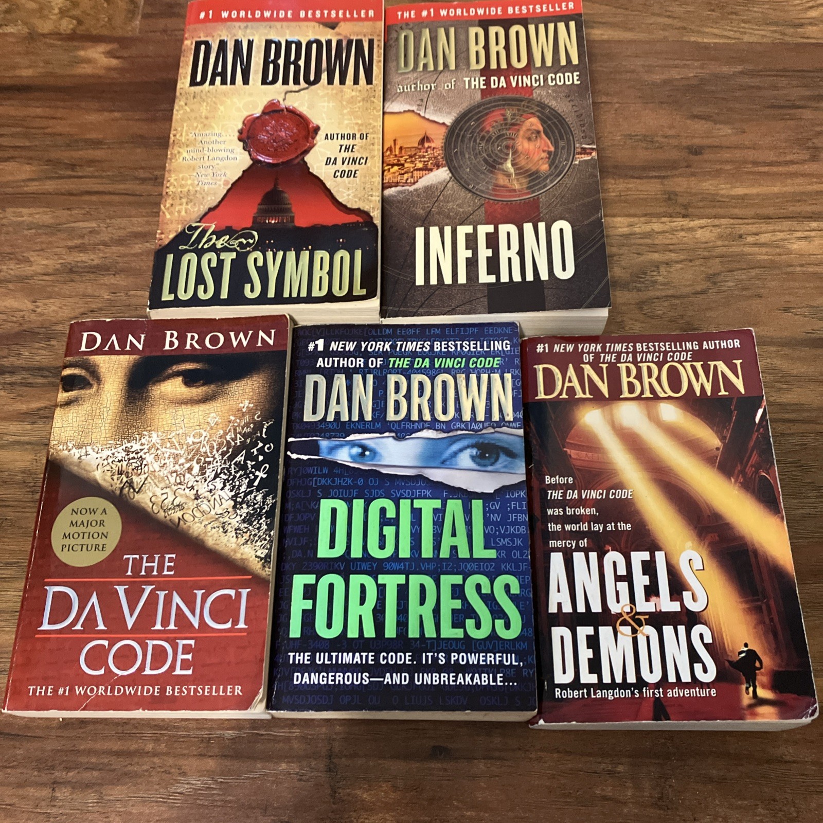 Dan Brown Paperback Books Lot of 5