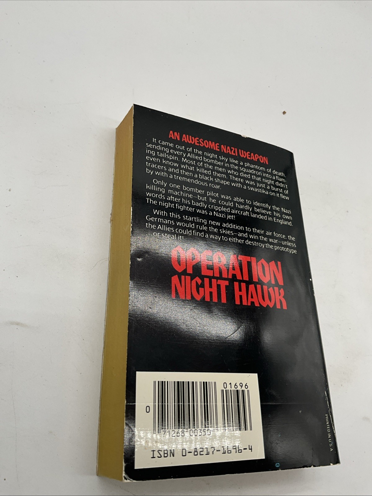 OPERATION NIGHT HAWK By John-Allen Price, World War II, Paperback CE￼