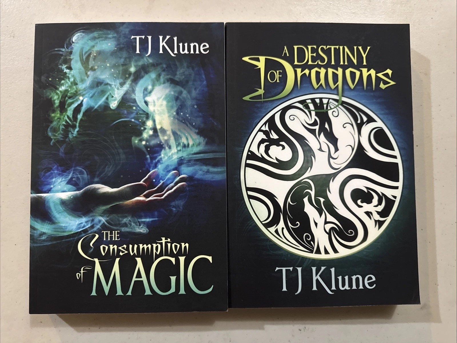 TJ Klune Two Trade Paperbacks, Destiny of Dragons and Consumption of Magic