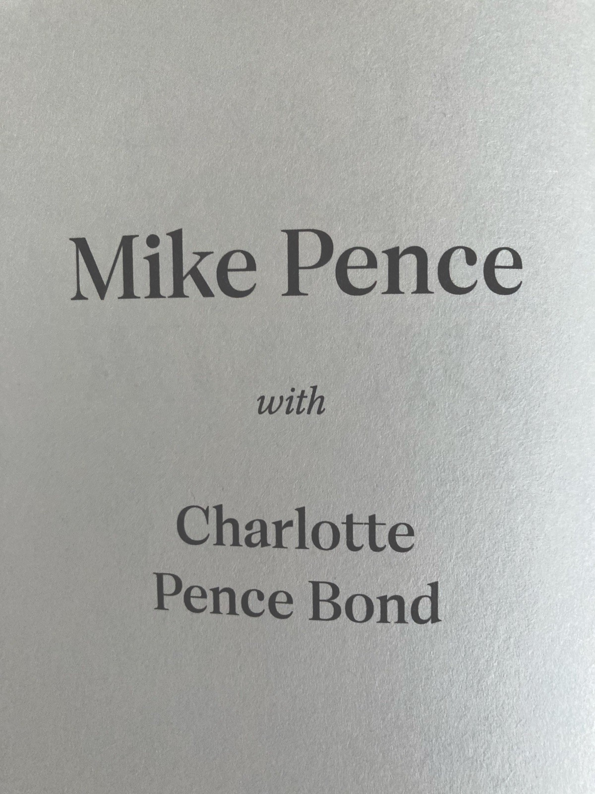 Go Home for Dinner – by Mike Pence (Hardcover) NEW!