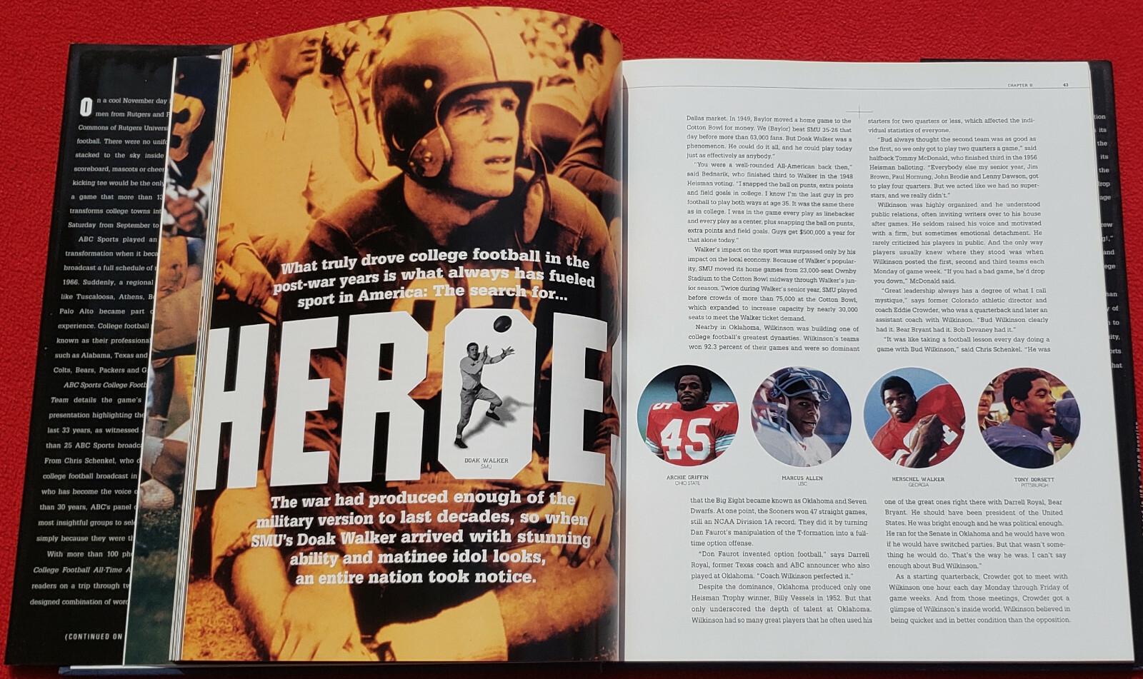 ABC Sports College Football All-Time All-America Team 2000 Hardcover 175 Pages