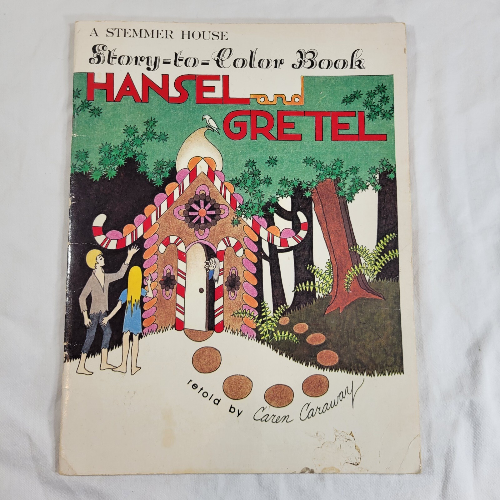 Vintage 1982 Hansel & Gretel Story – To – Color Book Caren Caraway Vintage