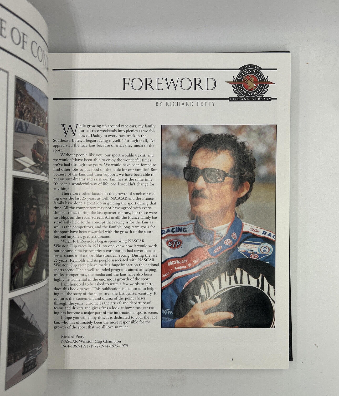 NASCAR WINSTON CUP SERIES 25TH ANNIVERSARY UMI BOOK 310 PAGES