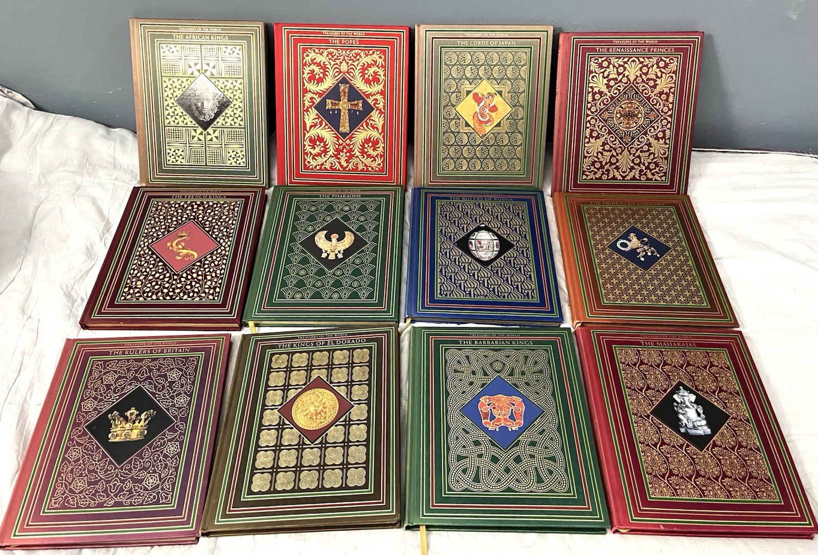 Treasures of the World Stonehenge Press, 12 Volumes, Fine Binding Rare