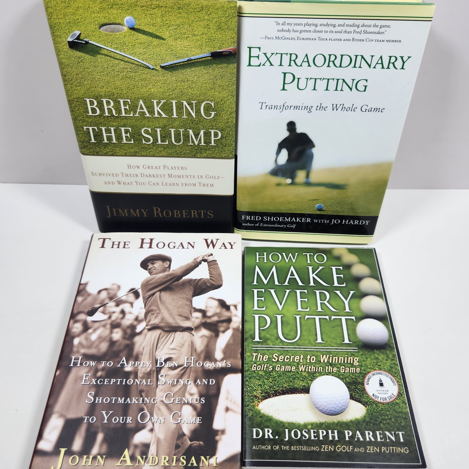 Golf Golfing Putting Breaking Slump Secret Winning Ben Hogan Way Lot of 4 HC DJ