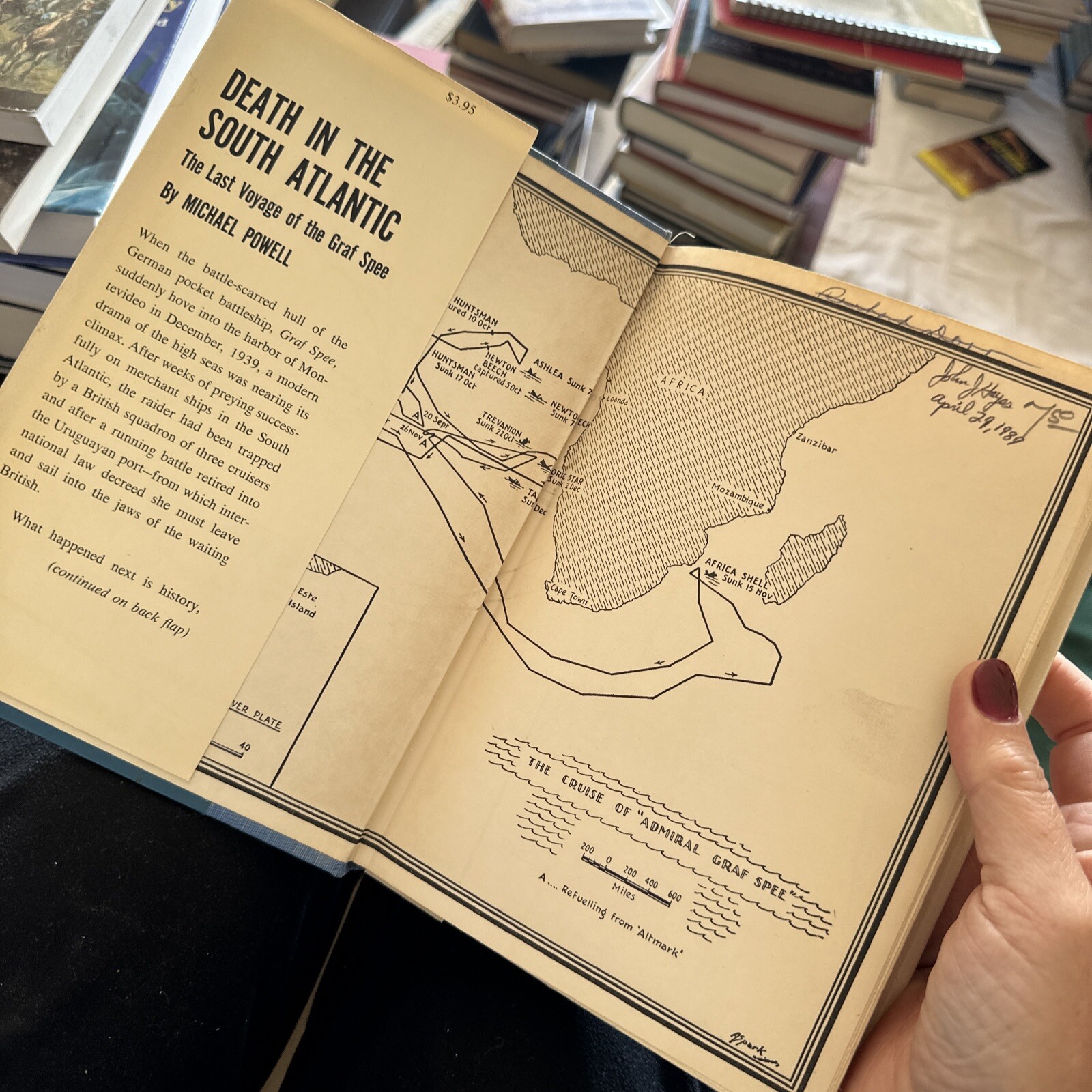 DEATH IN THE SOUTH ATLANTIC – FIRST AMERICAN EDITION BY MICHAEL POWELL