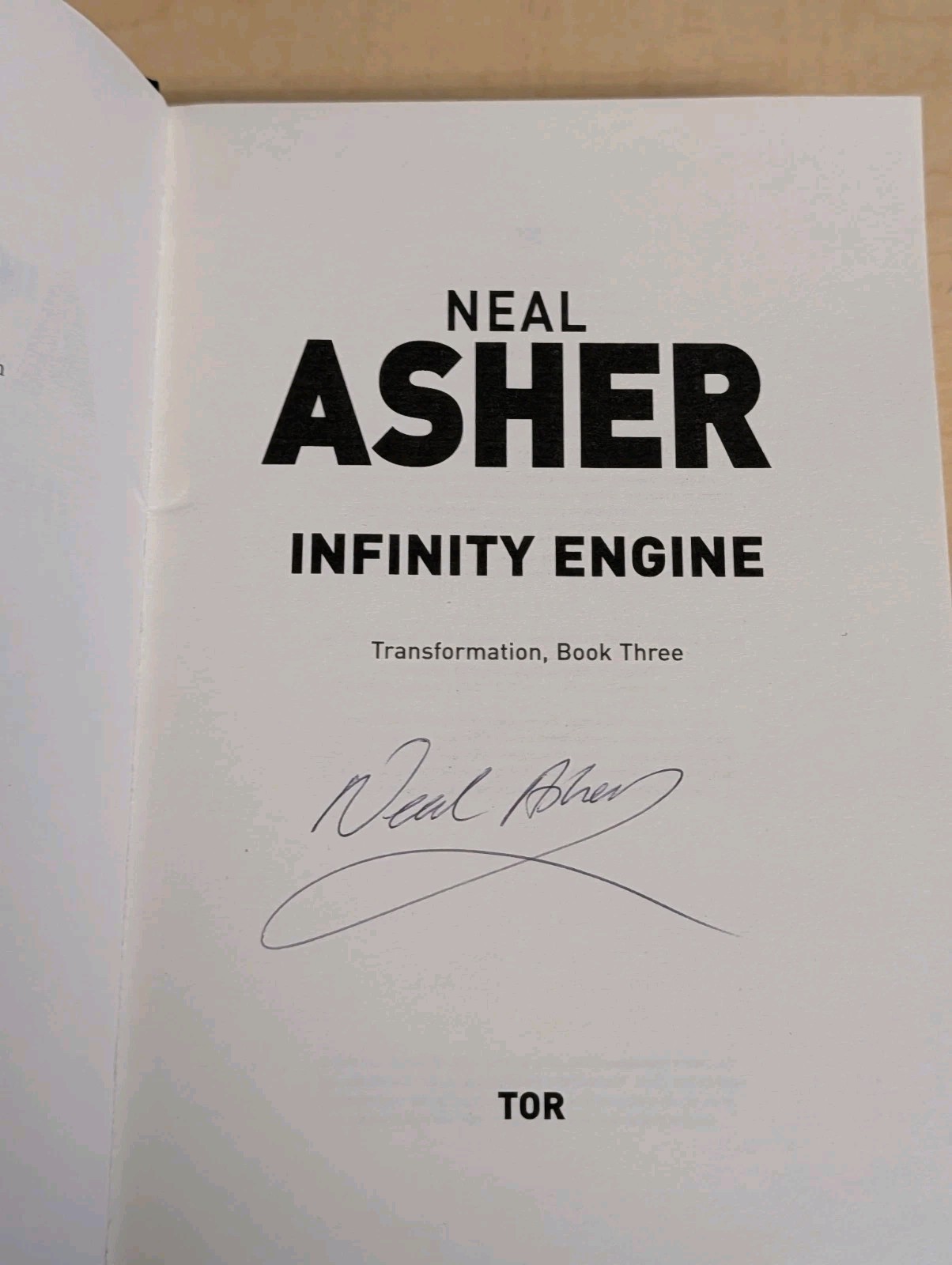 🚀 Neal Asher INFINITY ENGINE Signed First Edition Tor Hardcover UK 1st/1st