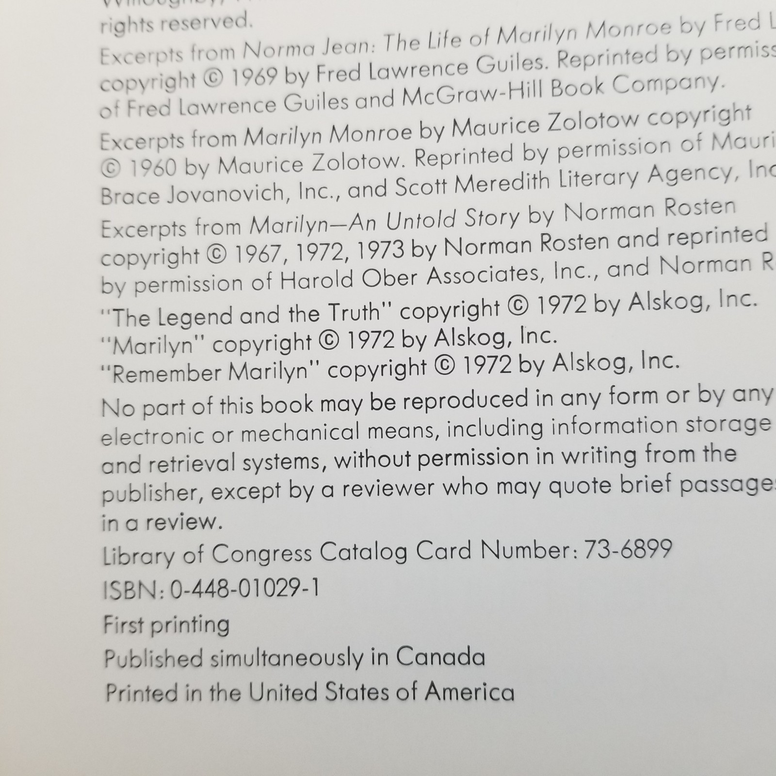 Marilyn Monroe Biography Norman Mailer Hardcover 1st Printing Vtg Hardcover Book
