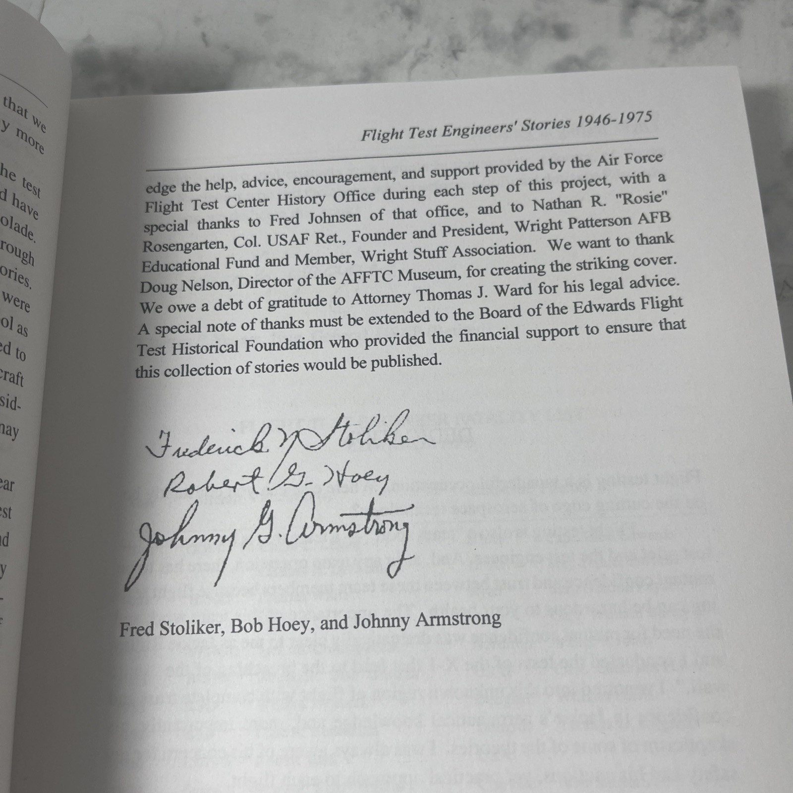 Flight Testing at EDWARDS: Flight Test Engineers’ Stories 1946-75 3 SIGNATURES