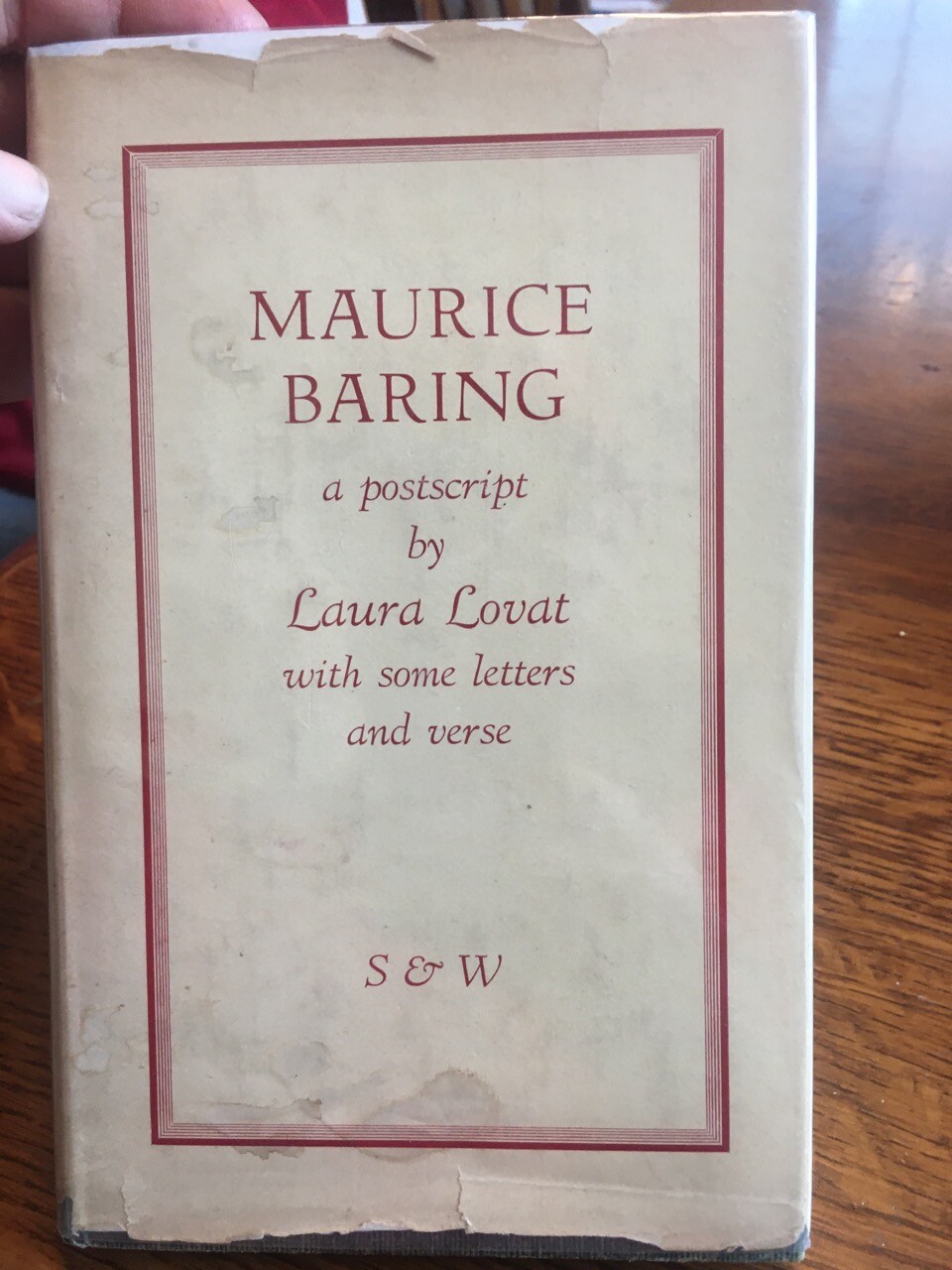 Maurice Baring a postcript laura Lovat with some letters and verse 1948 poetry