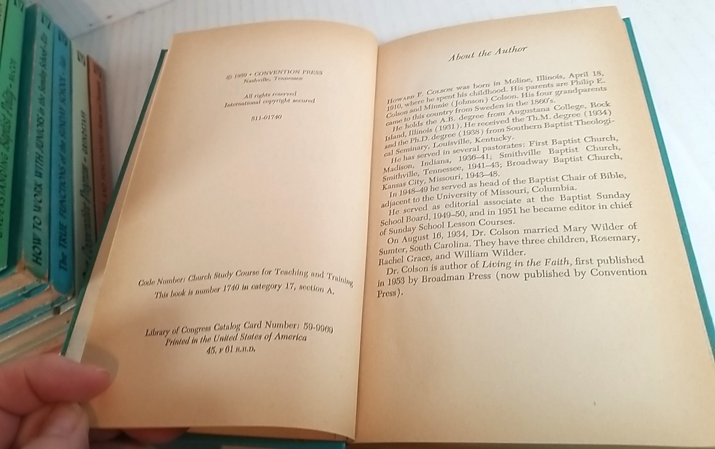 Convention Press: 21 Book Lot – Baptist Church Studies, 1950’s-60’s