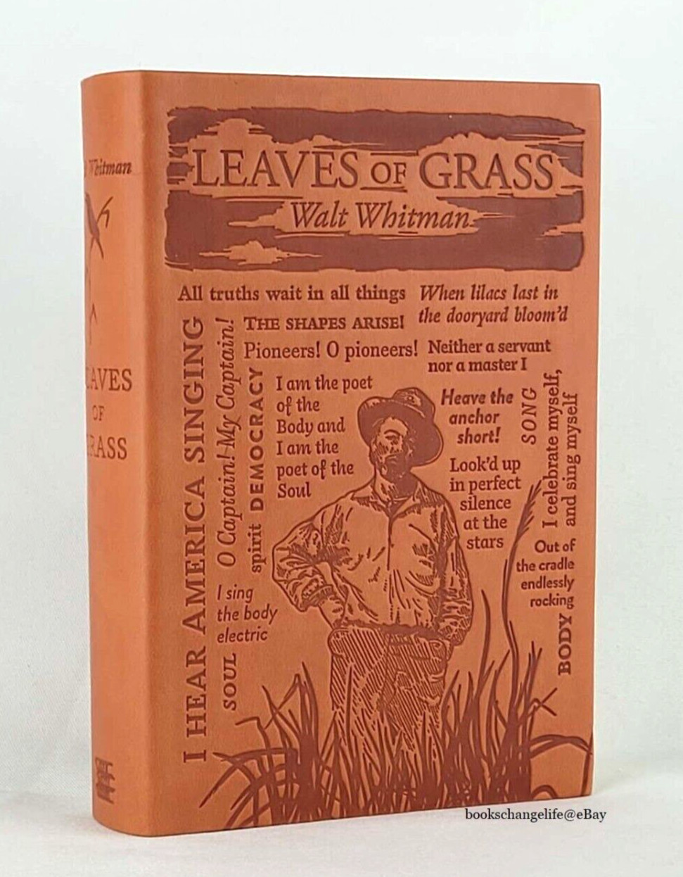 LEAVES OF GRASS by Walt Whitman Deluxe Flexi Bound Faux Leather Classics NEW