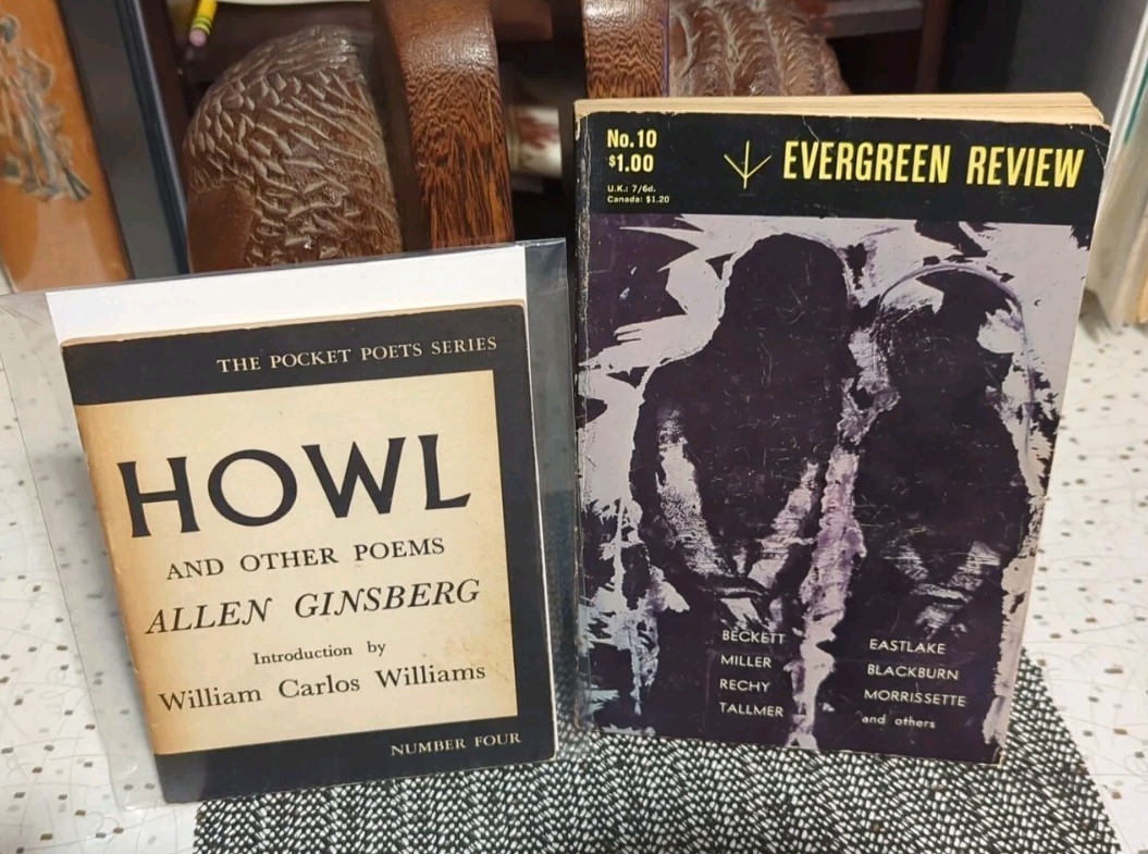 Allen Ginsberg Lot Howl 4th Printing & Evergreen Review #10 Notes Recording Howl