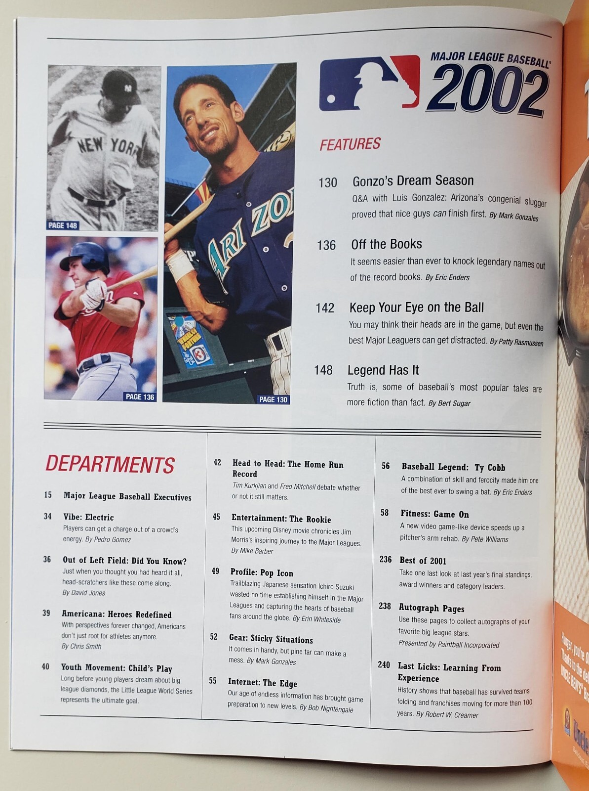 2002 MLB Official Guide To The 2002 Baseball Season Program 240 Pages MINT/NEW
