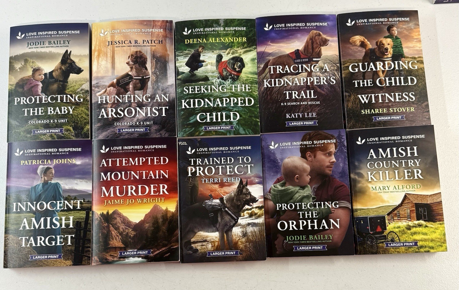 39 Harlequin Love Inspired Suspense LIS Romance Paperbacks Books Larger Print