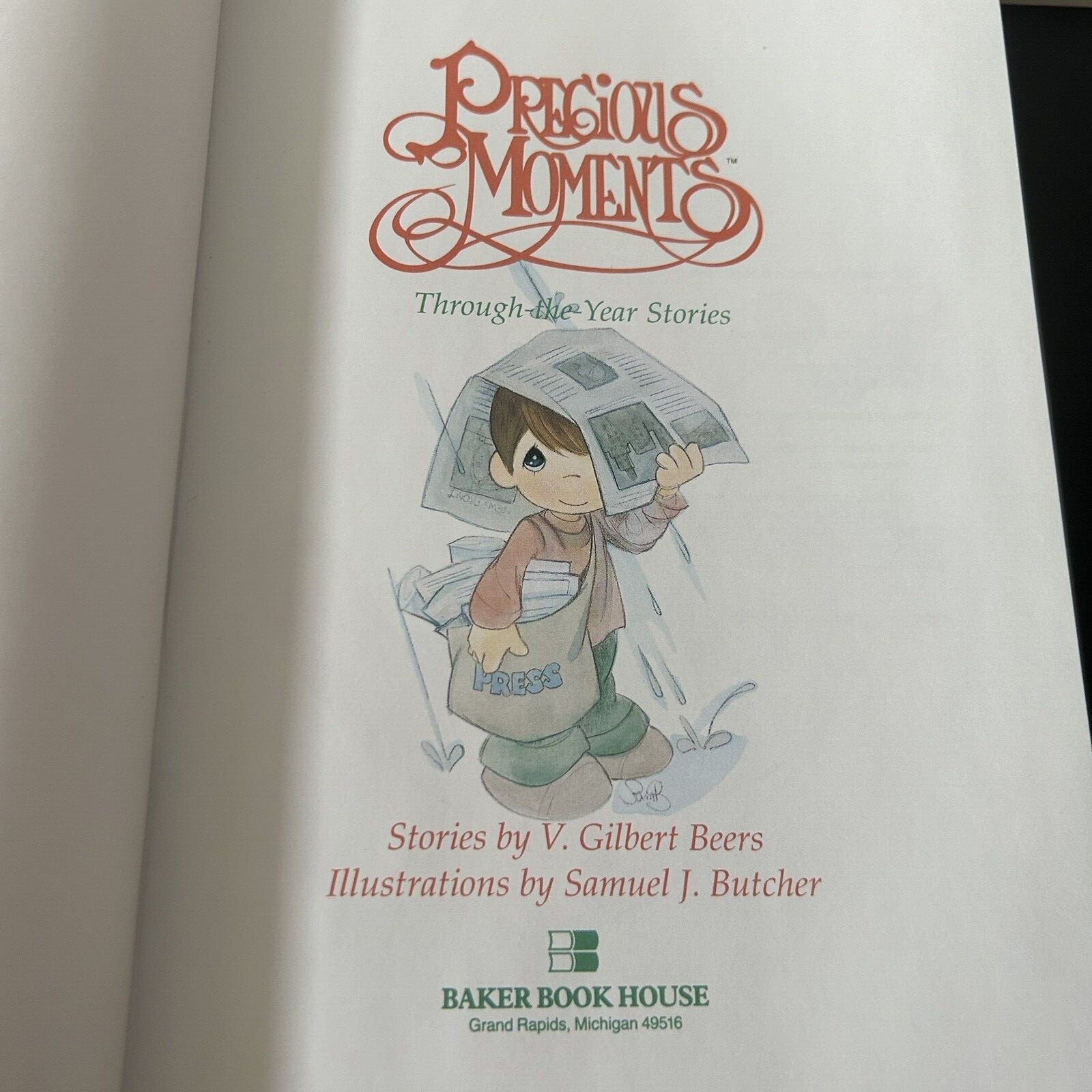Precious Moments Book Hardcover Through-the-Year Stories 286 Pages Print USA