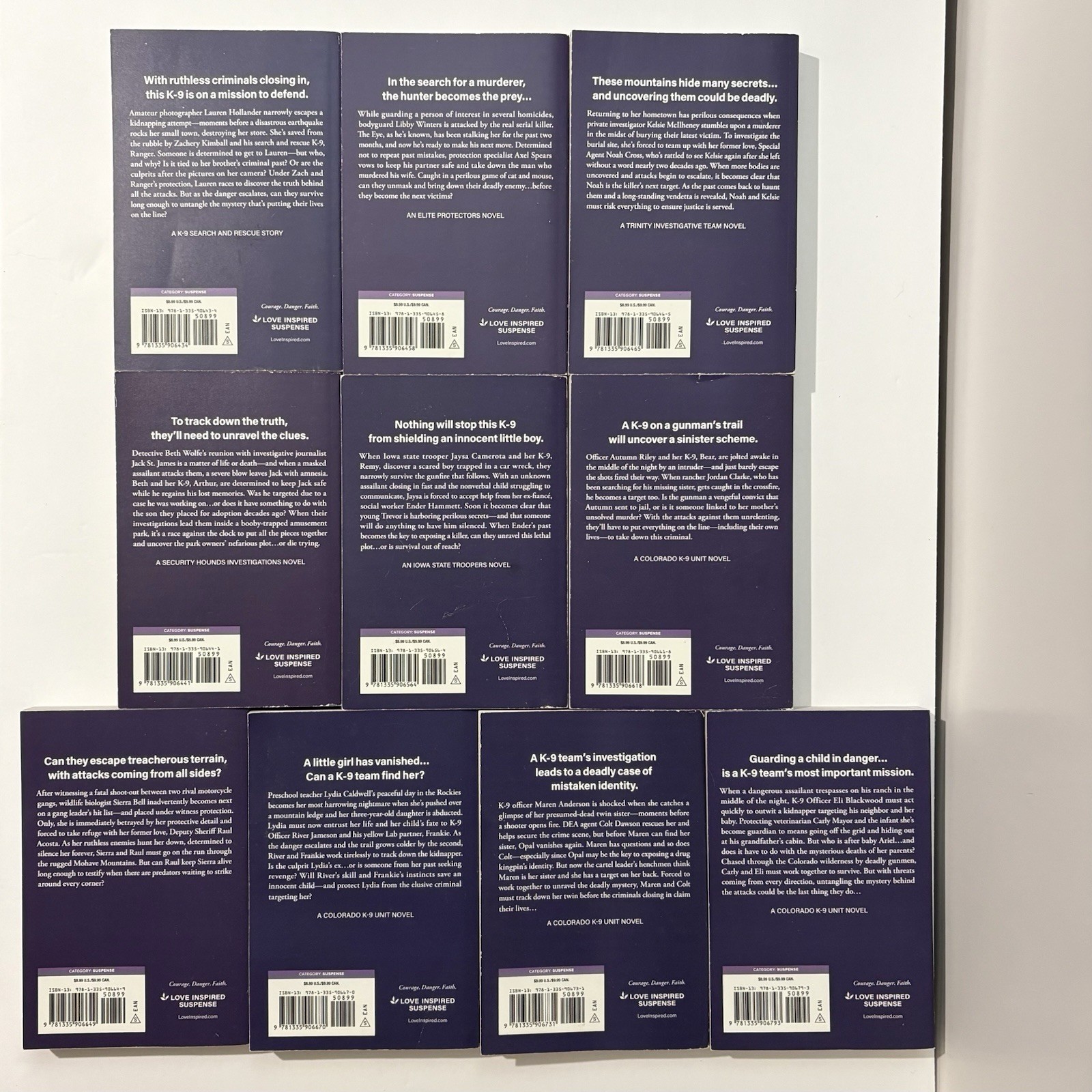 HARLEQUIN LOVE INSPIRED SUSPENSE LARGER PRINT Lot of 10 LIS – 2026 – Very Good