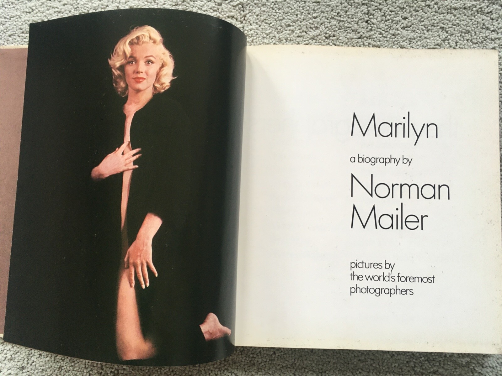 Marilyn: A Biography, Norman Mailer, HCDJ, 1st edition, 1st printing, Very Good
