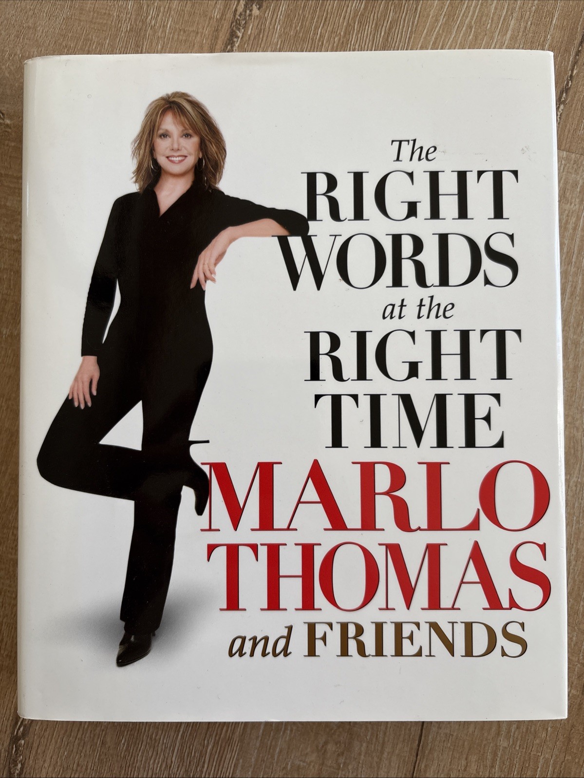 MARLO THOMAS The Right Words At The Right Time SIGNED 2002 HCDJ 1st Print Atria